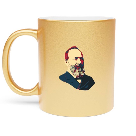 President James Abraham Garfield Metallic Mugs