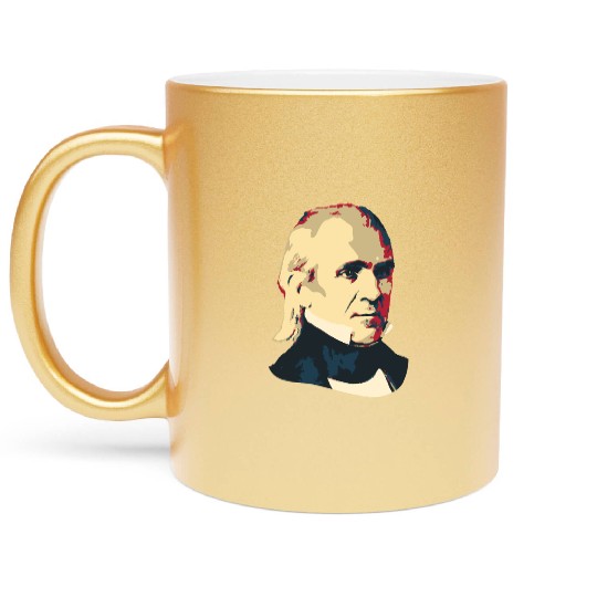 President James K Polk Metallic Mugs