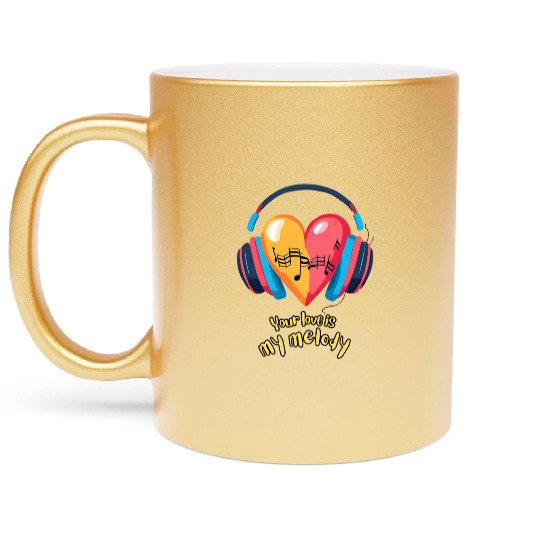 Your Love is My Melody Metallic Mugs