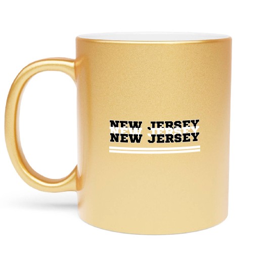 NEW JERSEY GARDEN STATE GROWN AND PROUD Metallic Mugs