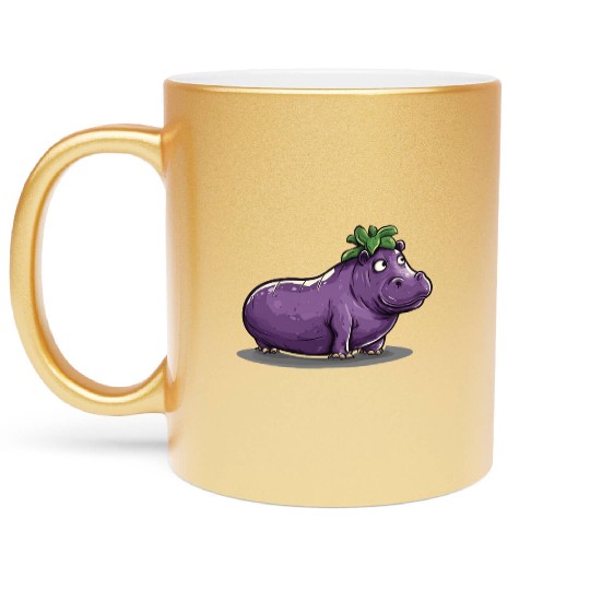 Hip Eggplant Metallic Mugs