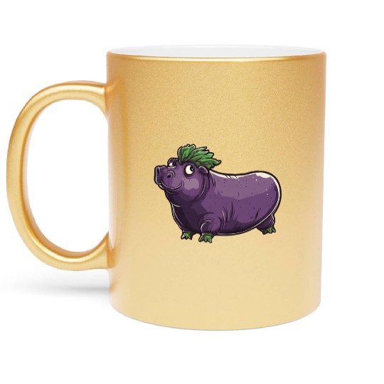 Hip Eggplant Metallic Mugs