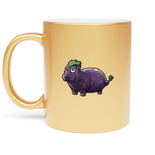 Hip Eggplant Metallic Mugs