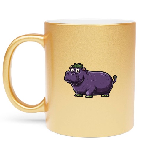 Hip Eggplant Metallic Mugs