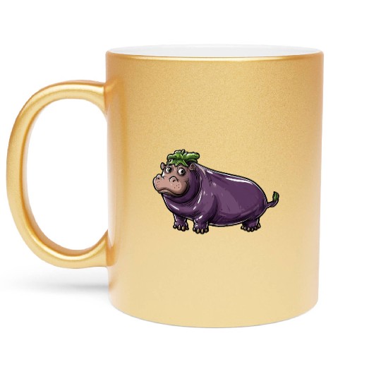 Hip Eggplant Metallic Mugs