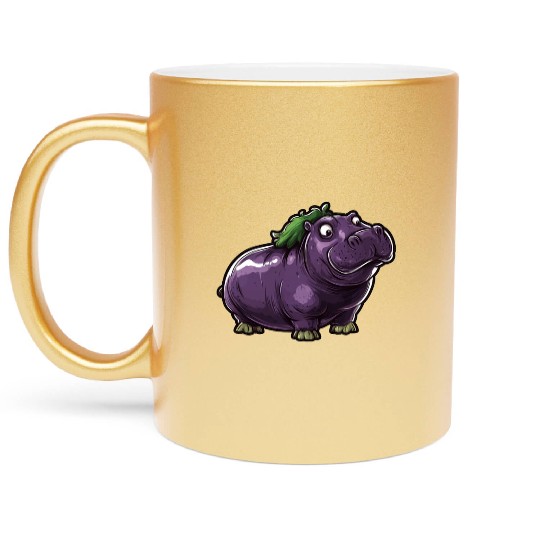 Hip Eggplant Metallic Mugs