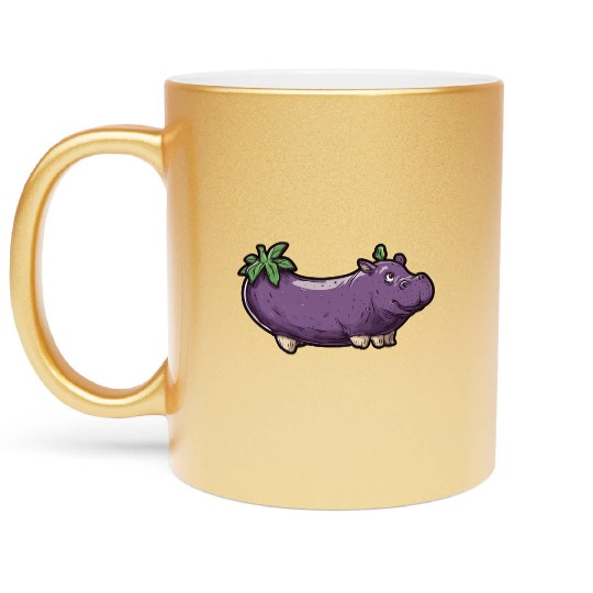 Hip Eggplant Metallic Mugs