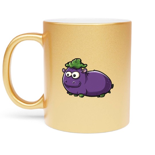 Hip Eggplant Metallic Mugs