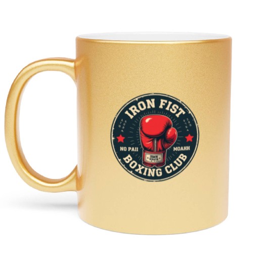 Vintage Boxing Club Training Metallic Mugs