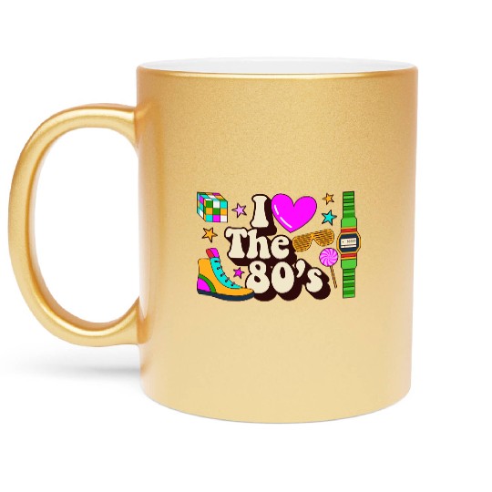 Retro 80s Style design – Perfect for Nostalgia Fa Metallic Mugs