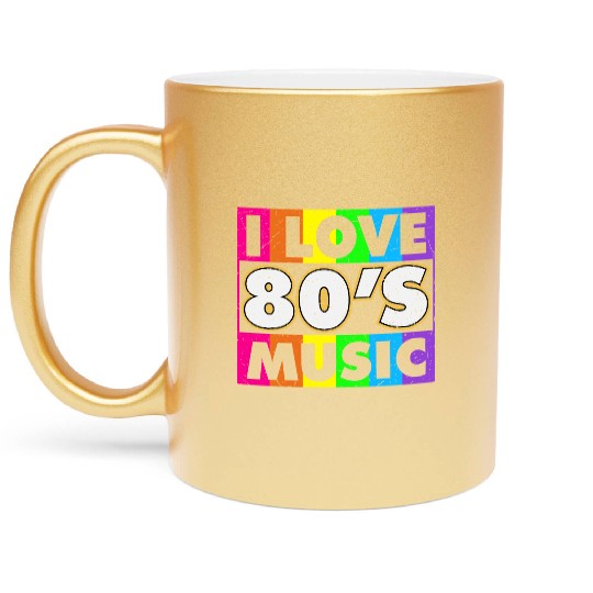 Retro 80s Style design – Perfect for Nostalgia Fa Metallic Mugs
