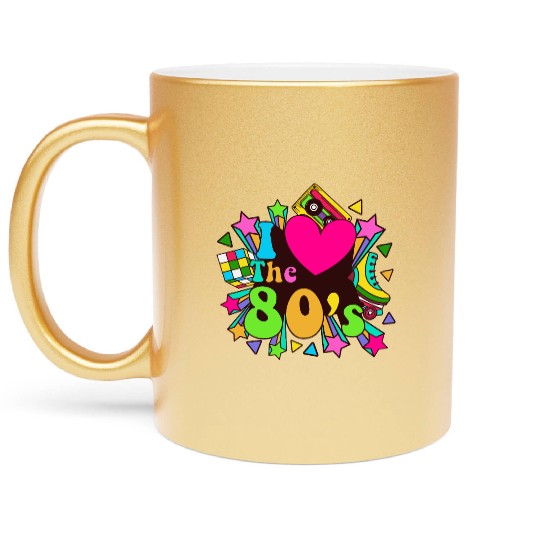 Retro 80s Style design – Perfect for Nostalgia Fa Metallic Mugs