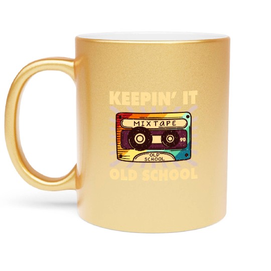 Retro 80s Style design – Perfect for Nostalgia Fa Metallic Mugs