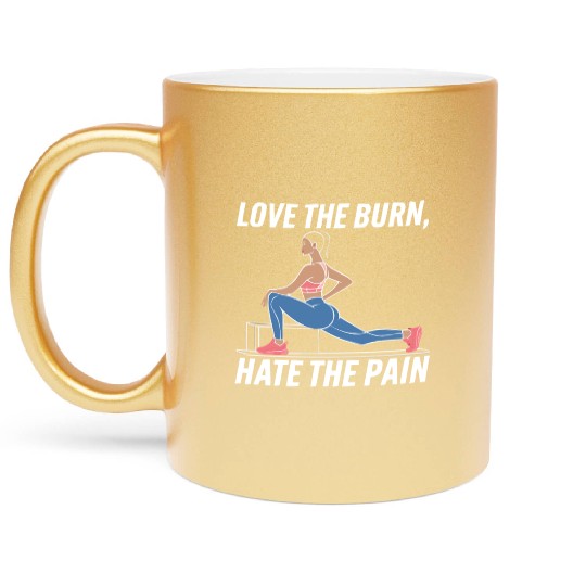 Bulgarian Squat Exercise Fitness Workout Gym Metallic Mugs