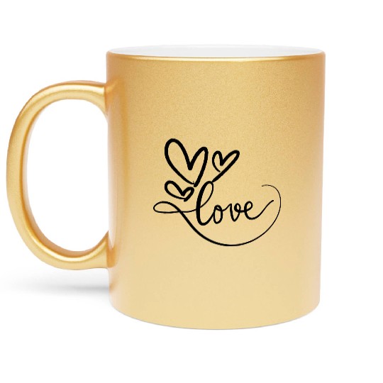 all we need is Love in valentine Metallic Mugs