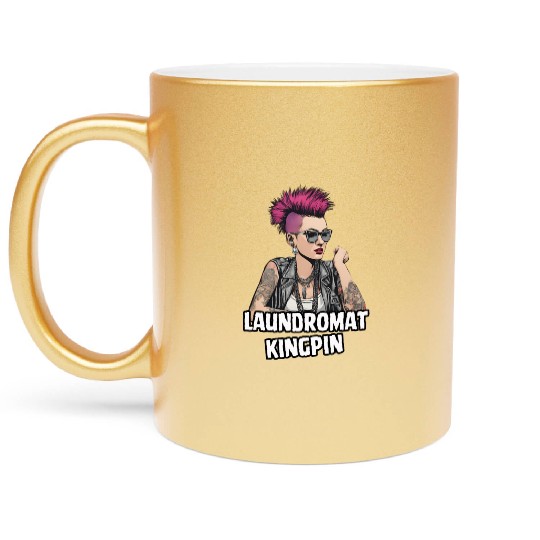 Laundromat Kingpin - Punk Rock Girl Metallic Mugs