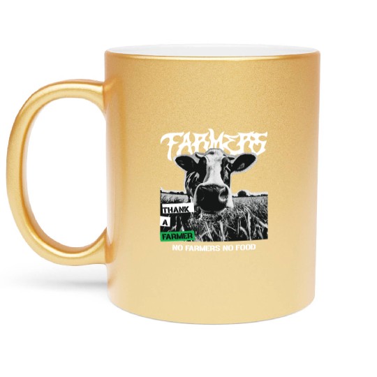 Thank a farmer DESIGN Metallic Mugs