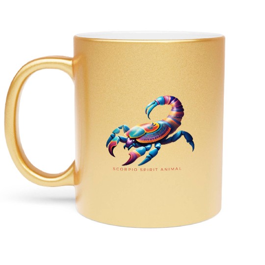 Scorpio Spirit Animal Scorpion Alebrije Male Metallic Mugs
