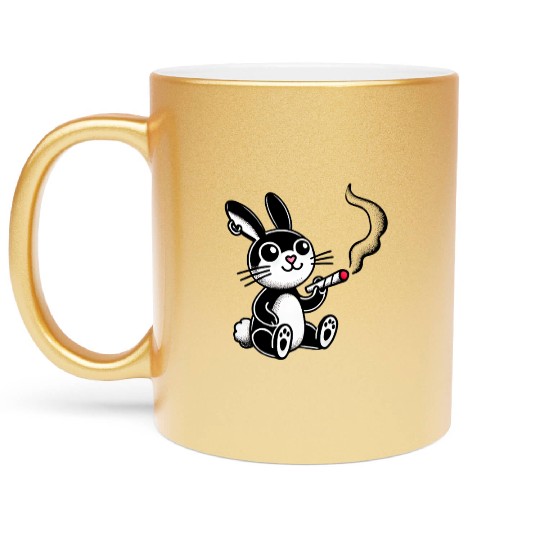 Chill Bunny: Smoke & Hop Metallic Mugs