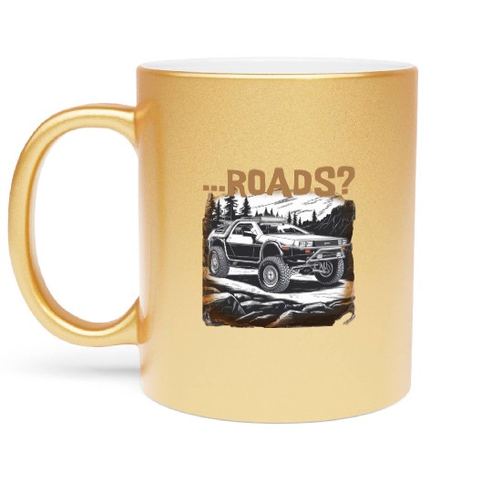 Off-road Delorean Metallic Mugs