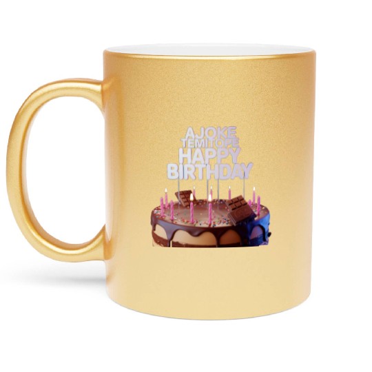 Premify 3D Pop Up Happy Birthday Card with Light & Metallic Mugs