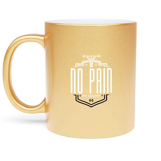 No Pain No Snacks Hiit Cardio Metallic Mugs