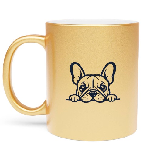 French Bulldog Frenchie Sweet Face Metallic Mugs