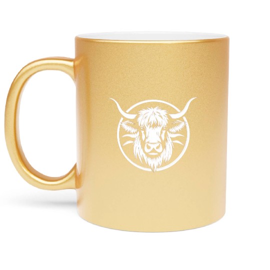 Highland cow Metallic Mugs