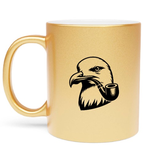 Seagull With Nordic Nautical Charisma Metallic Mugs