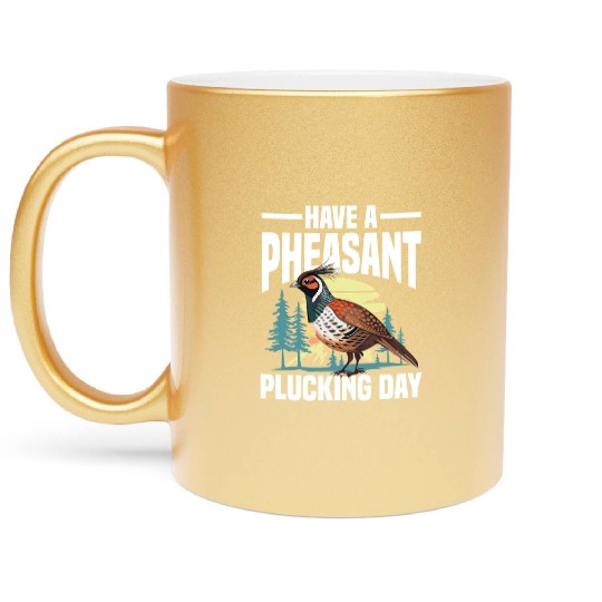 Pheasant Hunting for Hunters Metallic Mugs