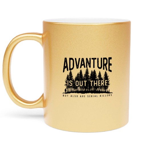 Hiking Satire True Crime Crime Serial Killer Metallic Mugs