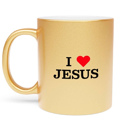 I Heart Jesus Metallic Mugs