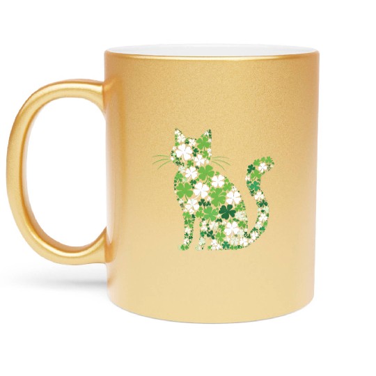 Catrick's Day – Lucky Cat Celebration Metallic Mugs