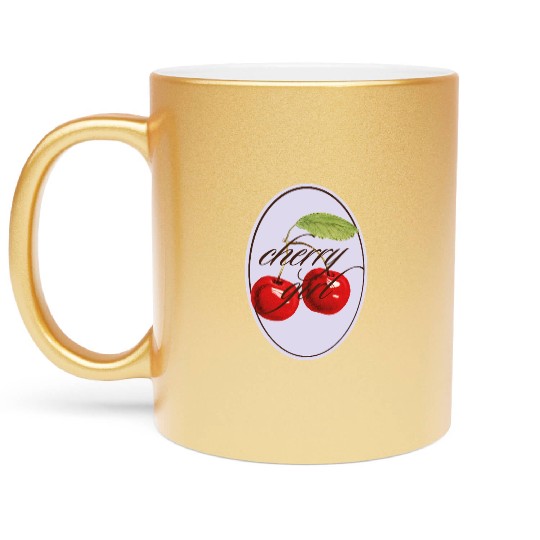 Cherry Girl Vintage Design Metallic Mugs