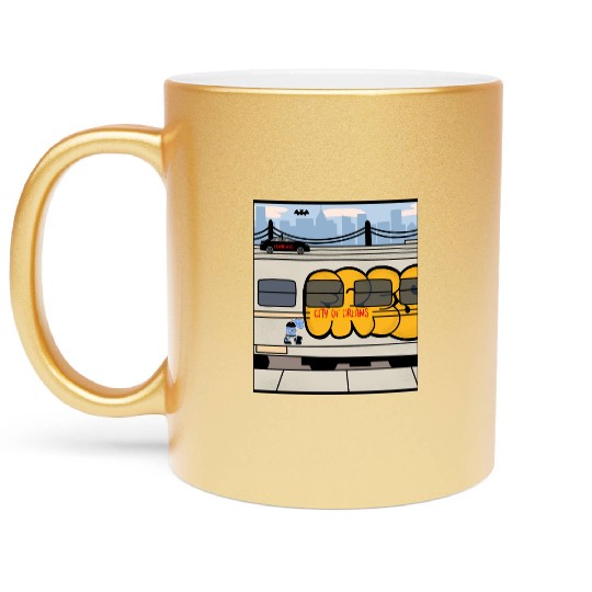 New York City – City of Dreams | NYC Skyline Metallic Mugs