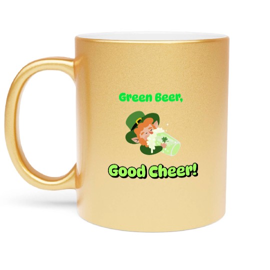 Green Beer Good Cheer Metallic Mugs