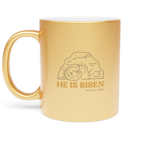 He Is Risen Metallic Mugs