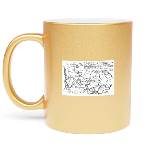Fur Trade Canoe Routes Metallic Mugs