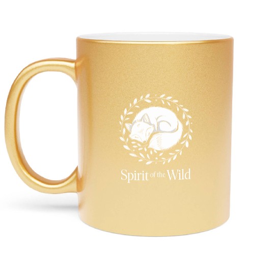 Cottagecore Spirit of the Wild Fox Art Metallic Mugs