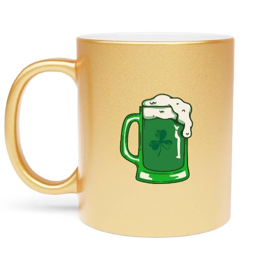 Green Beer Metallic Mugs