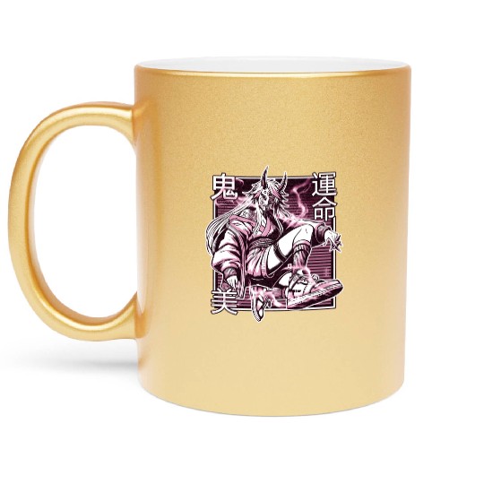 Pink Kunoichi Demon Metallic Mugs