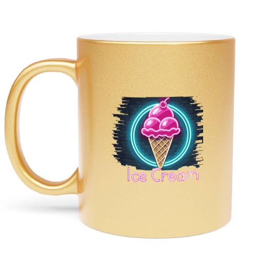 Neo Ice Cream – Cool & Colorful Metallic Mugs