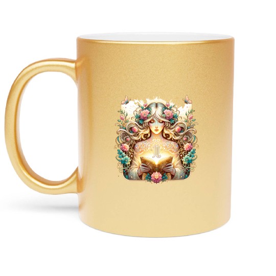 Virgo - Starlit Goddess of Purity Metallic Mugs