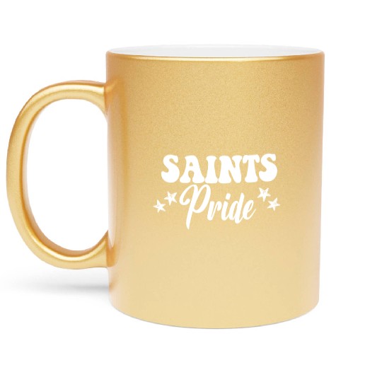 Saints Pride High School Saints Sports Team Saints Metallic Mugs