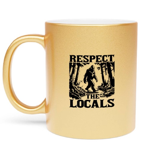 Respect the Locals – Bigfoot in the Wild Metallic Mugs