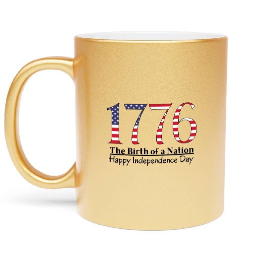 America 1776 Independence Day Metallic Mugs