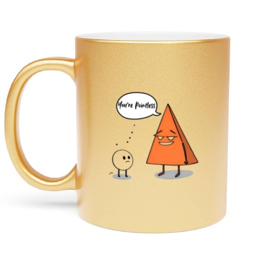 Geometric Humor The Pointless Circle Metallic Mugs