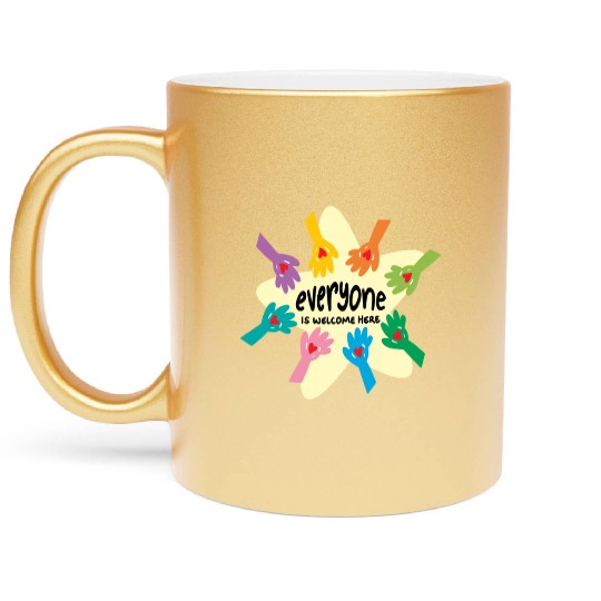 Everyone Is Welcome, Idaho Teacher, teacher, idaho Metallic Mugs