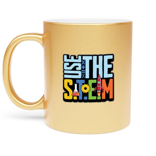 STEM Teacher Use The STEM Loves Computer Science Metallic Mugs