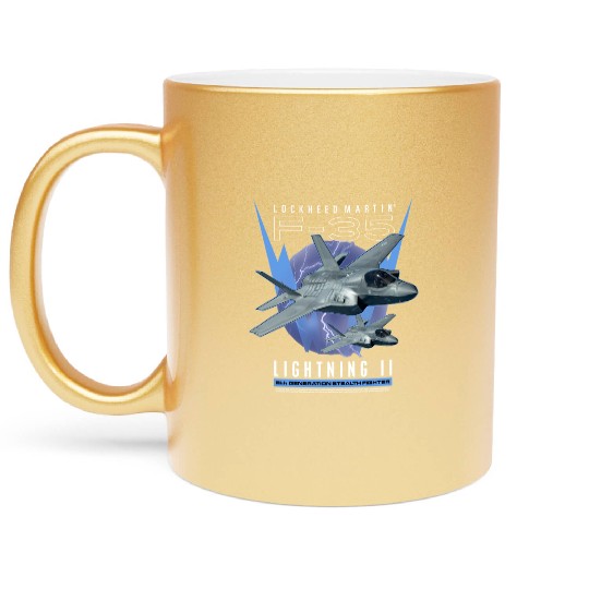 F-35 LightningIi 5Th Gen Stealth Fighter Metallic Mugs